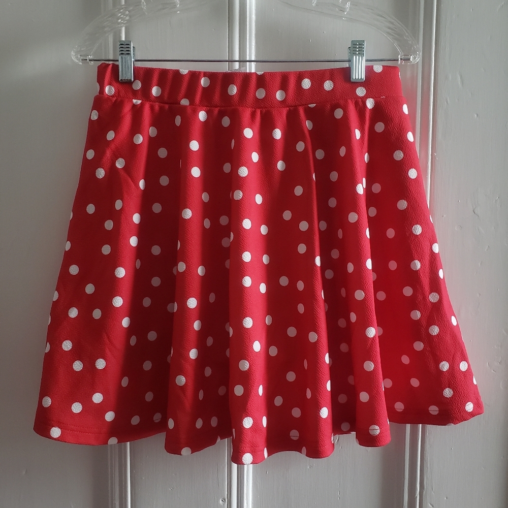Red Polka Dot Swing Skort Skirt Mini Mouse Costume Medium Large